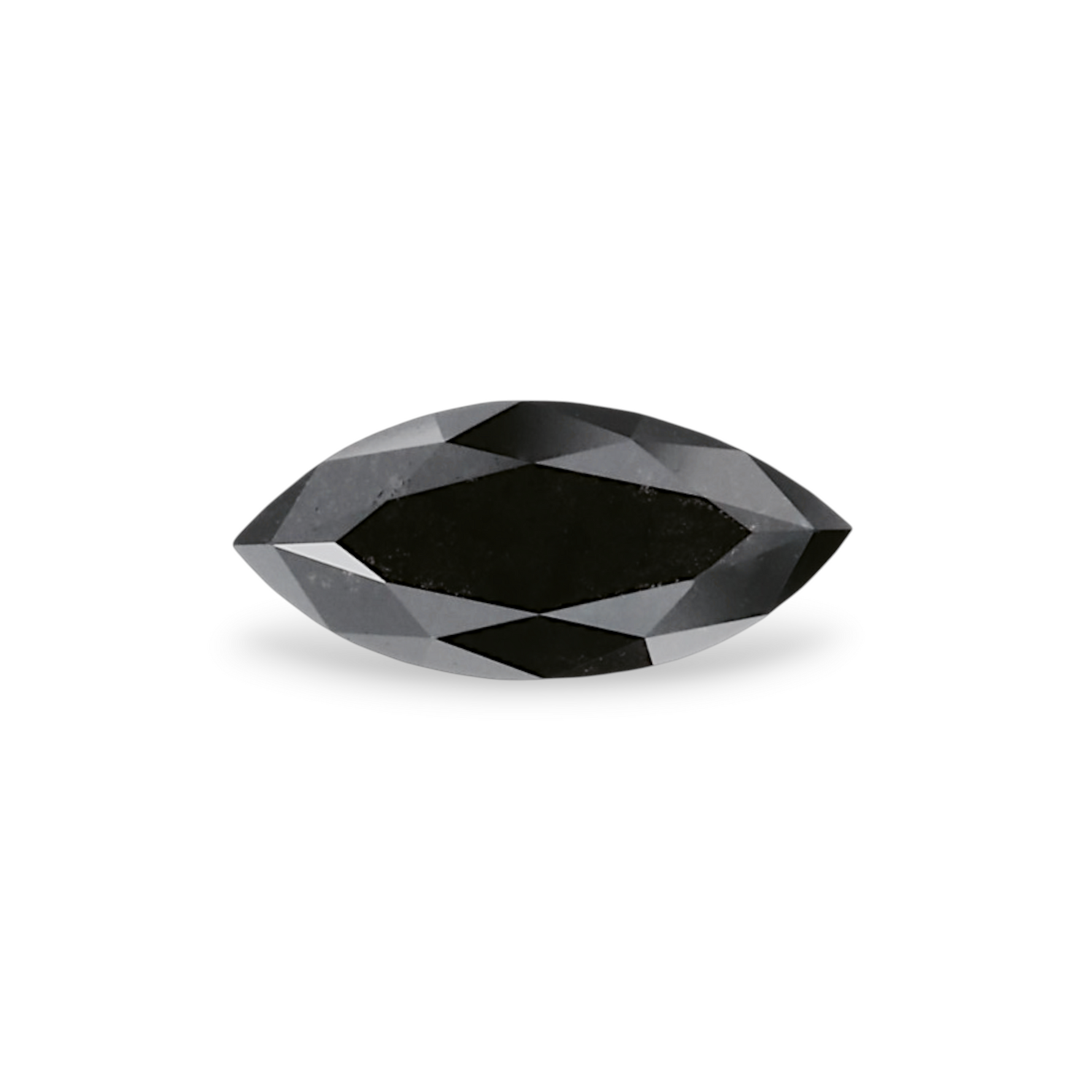 0.65 Carat Natural Black Marquise Diamond GIA