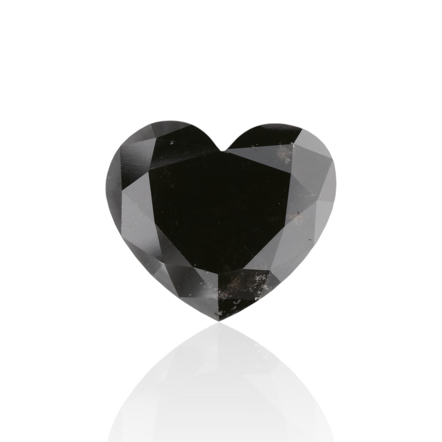 4.09 Carat Natural Black Heart Diamond GIA