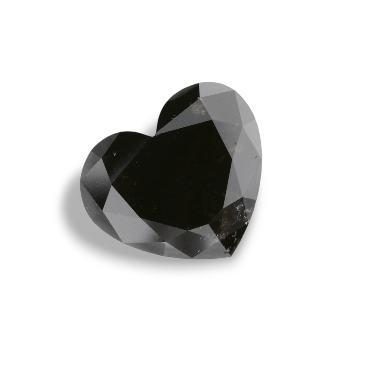 4.09 Carat Natural Black Heart Diamond GIA