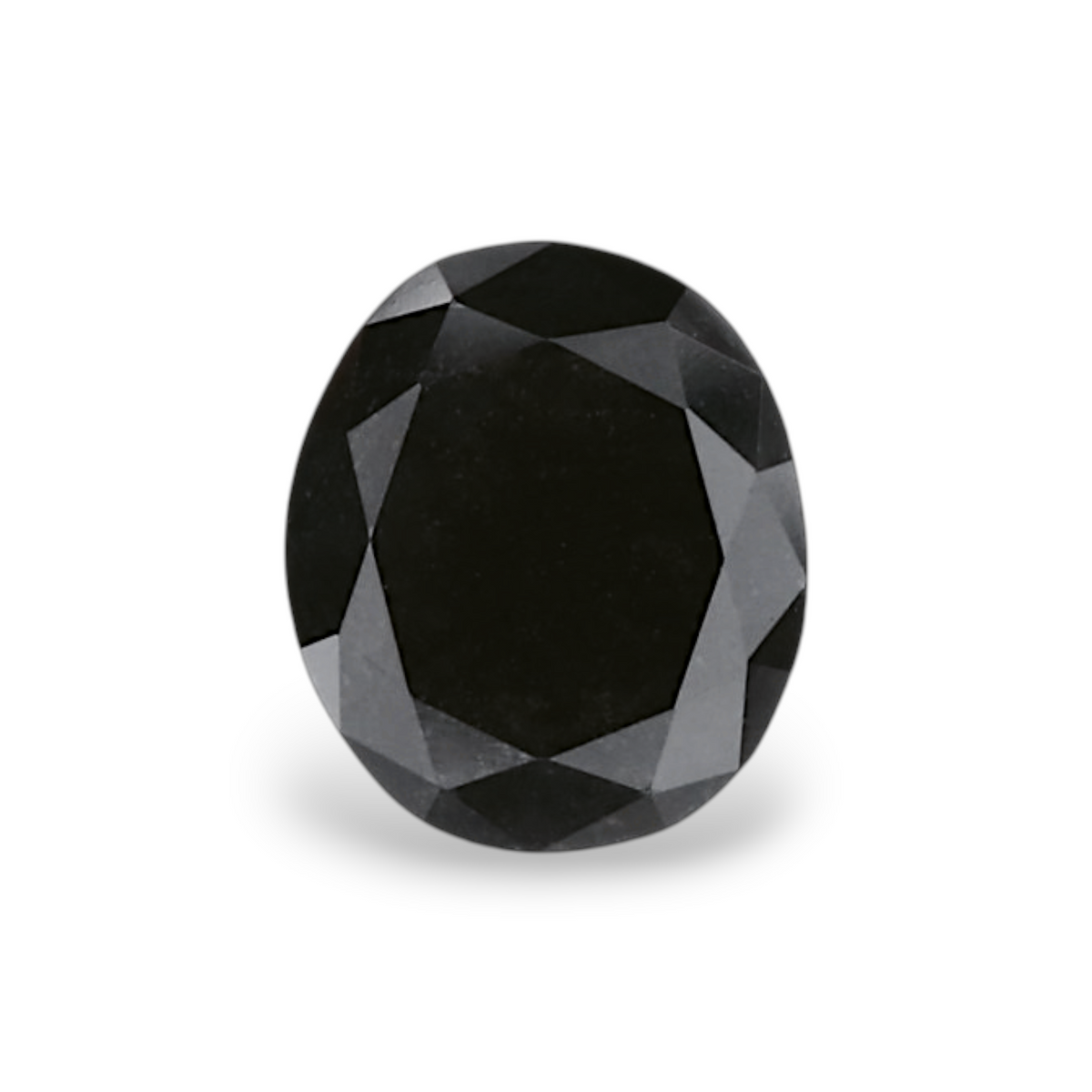 0.63 Carat Natural Black Oval Diamond GIA