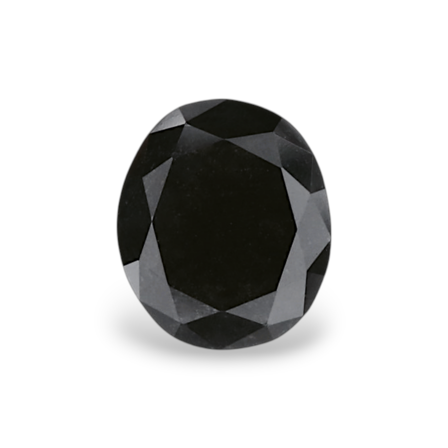 0.63 Carat Natural Black Oval Diamond GIA