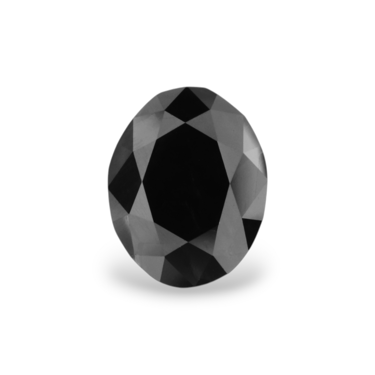 1.8 Carat Natural Black Oval Diamond GIA