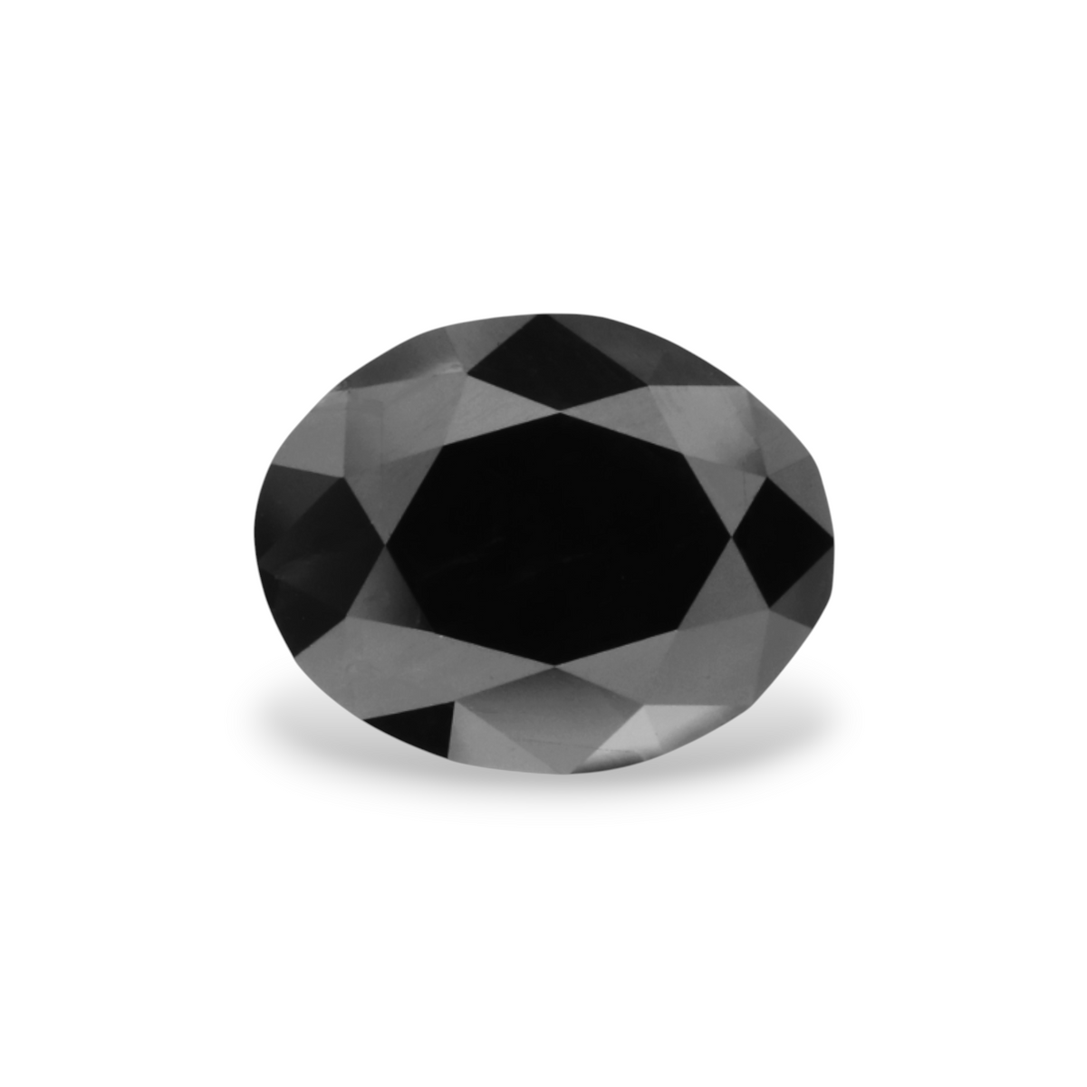 1.8 Carat Natural Black Oval Diamond GIA