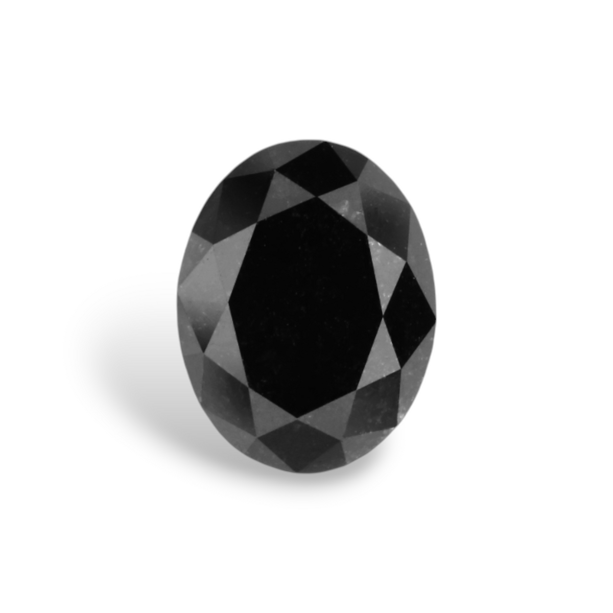 1.54 Carat Natural Black Oval Diamond GIA