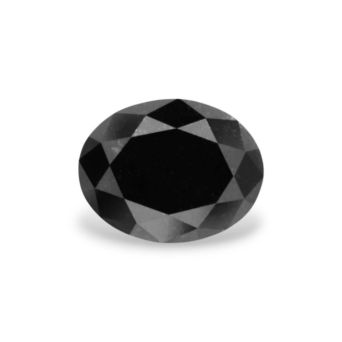 1.54 Carat Natural Black Oval Diamond GIA