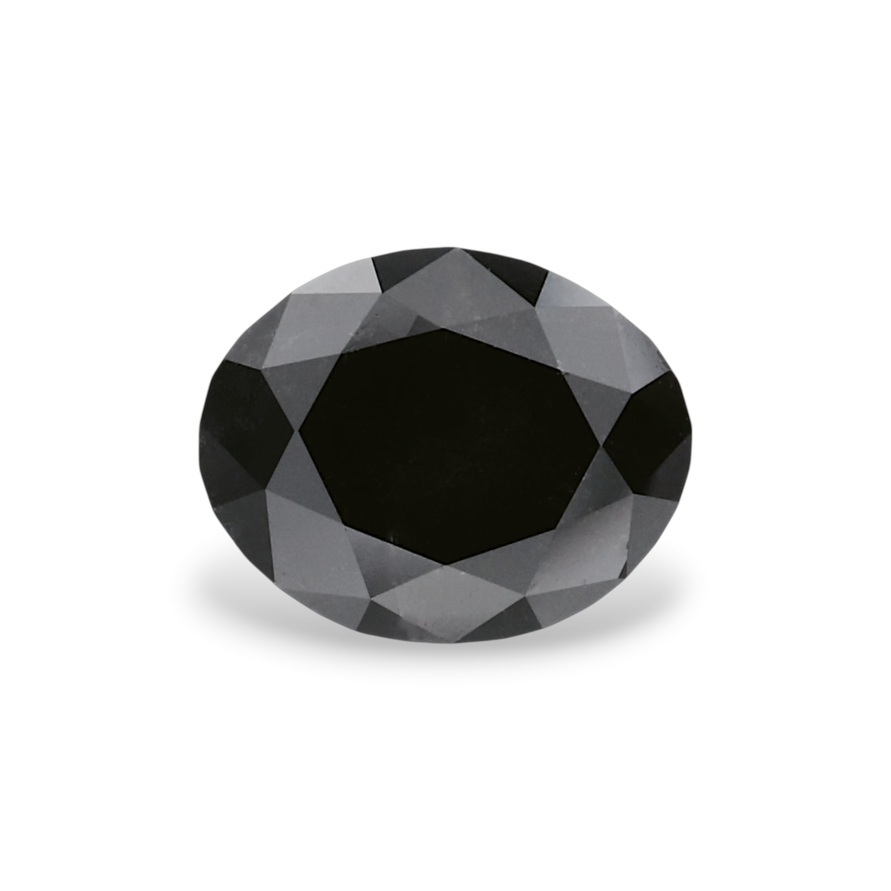 2.12 Carat Natural Black Oval Diamond GIA