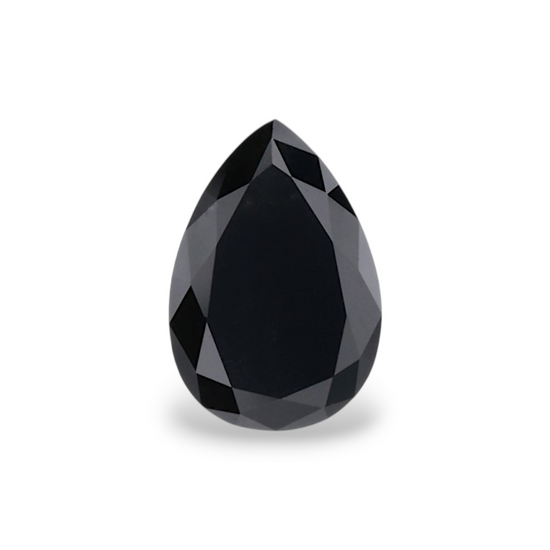 0.68 Carat Natural Black Pear Diamond GIA