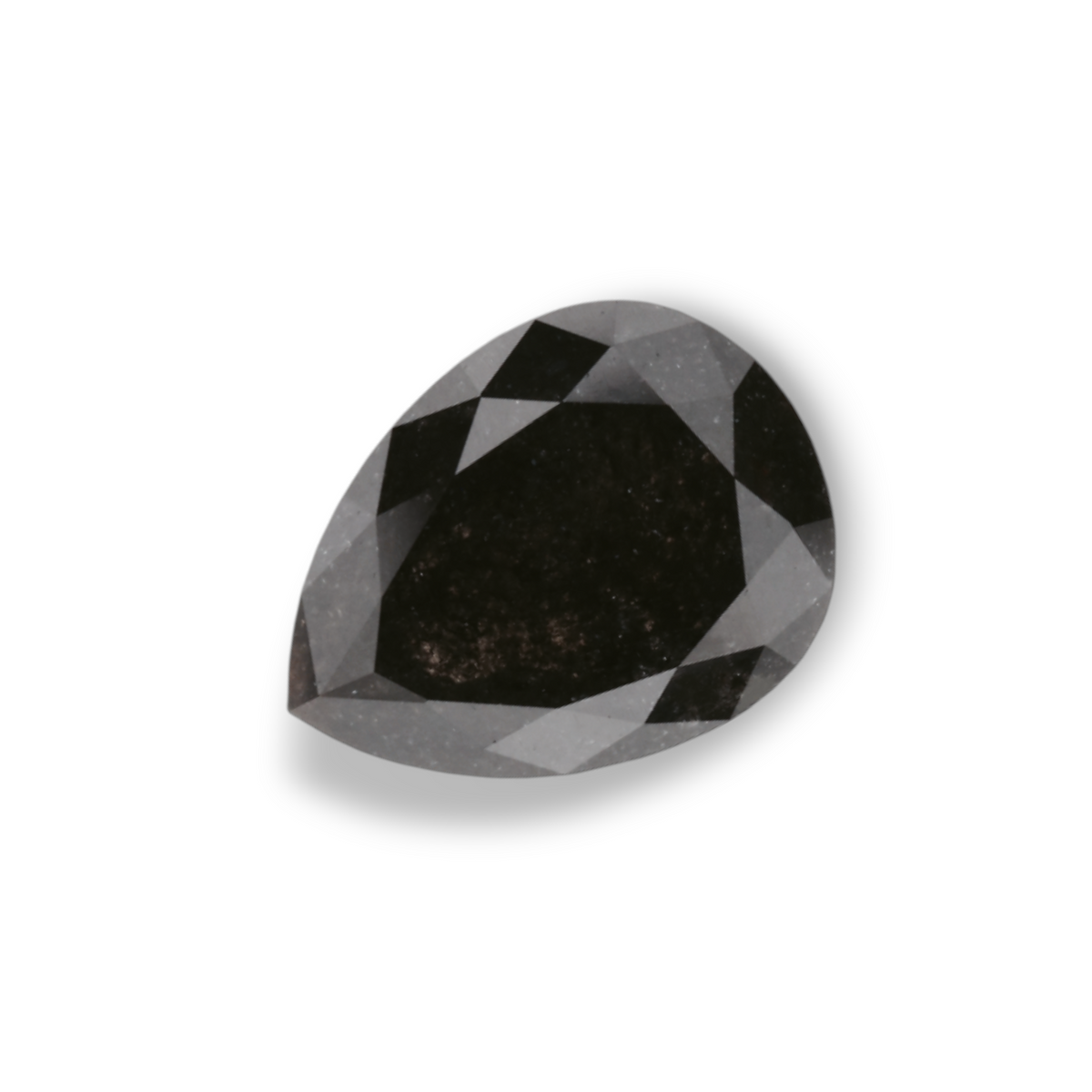 1.92 Carat Natural Black Pear Diamond GIA