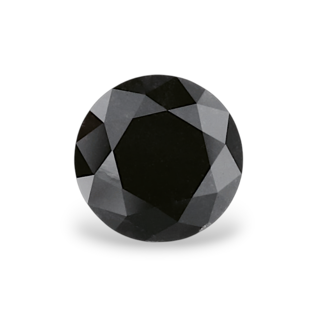 0.82 Carat Natural Black Round Diamond GIA