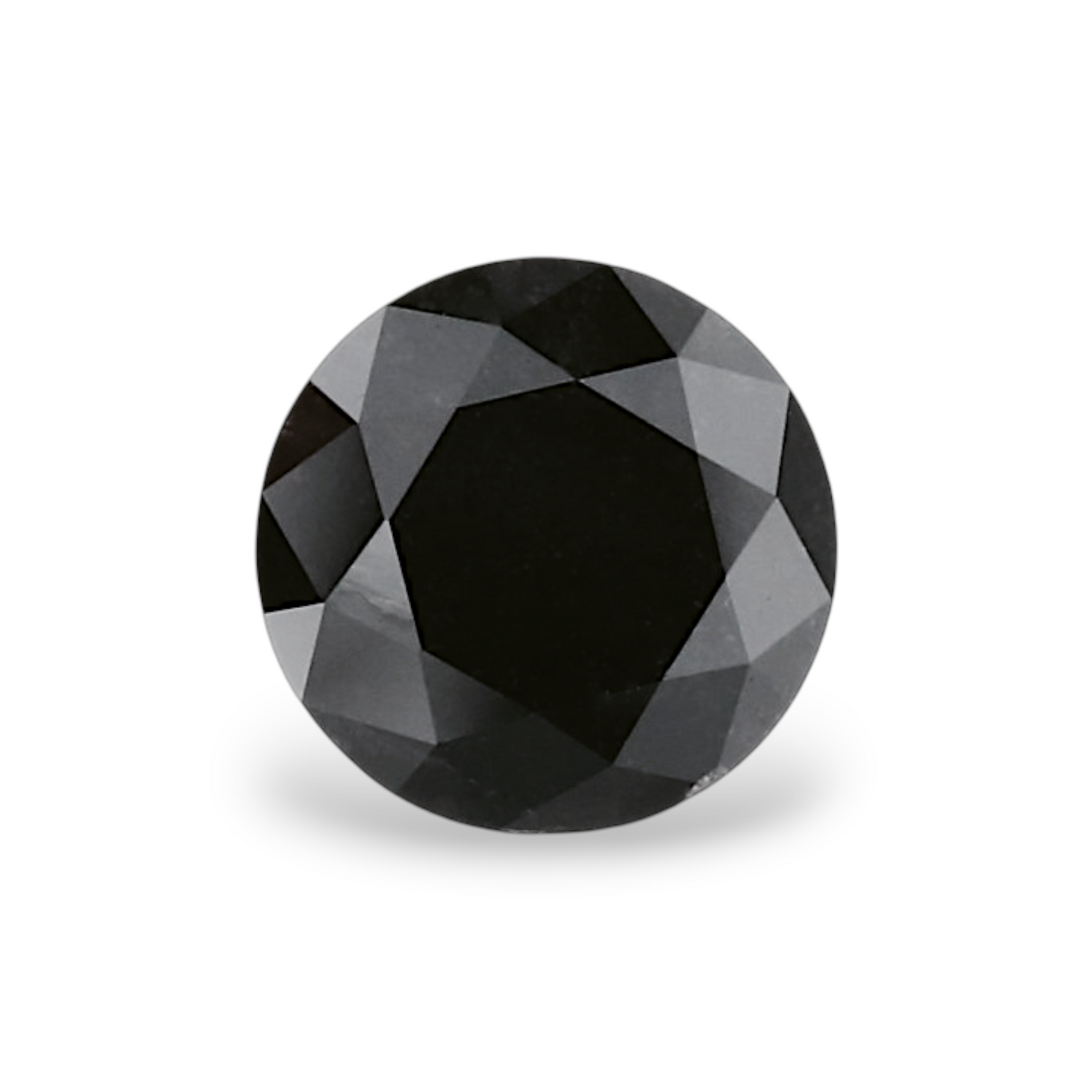 0.82 Carat Natural Black Round Diamond GIA