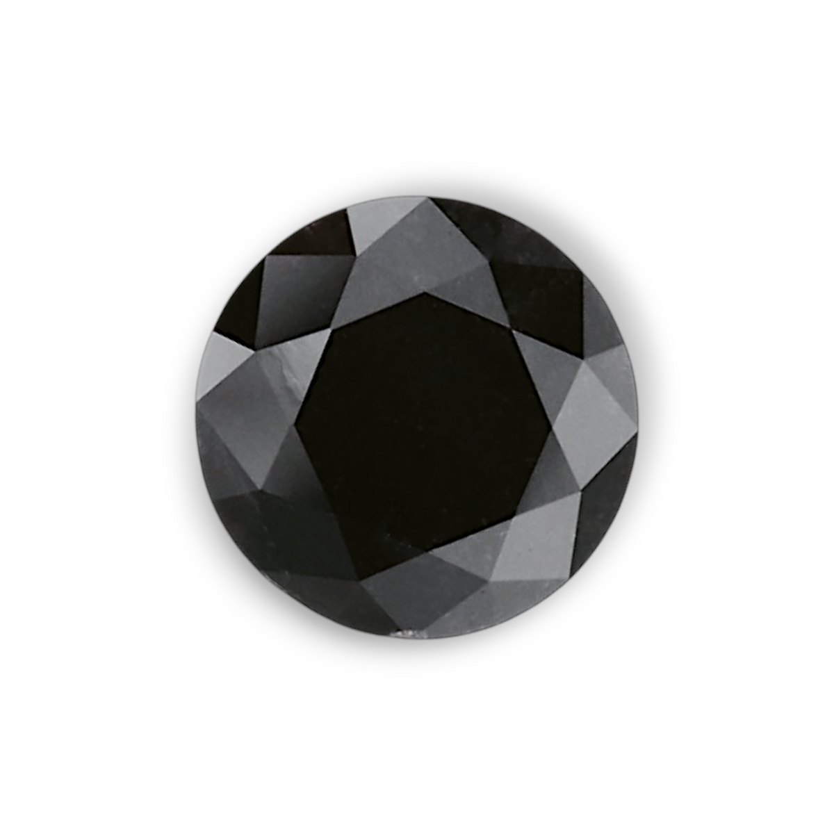 0.82 Carat Natural Black Round Diamond GIA
