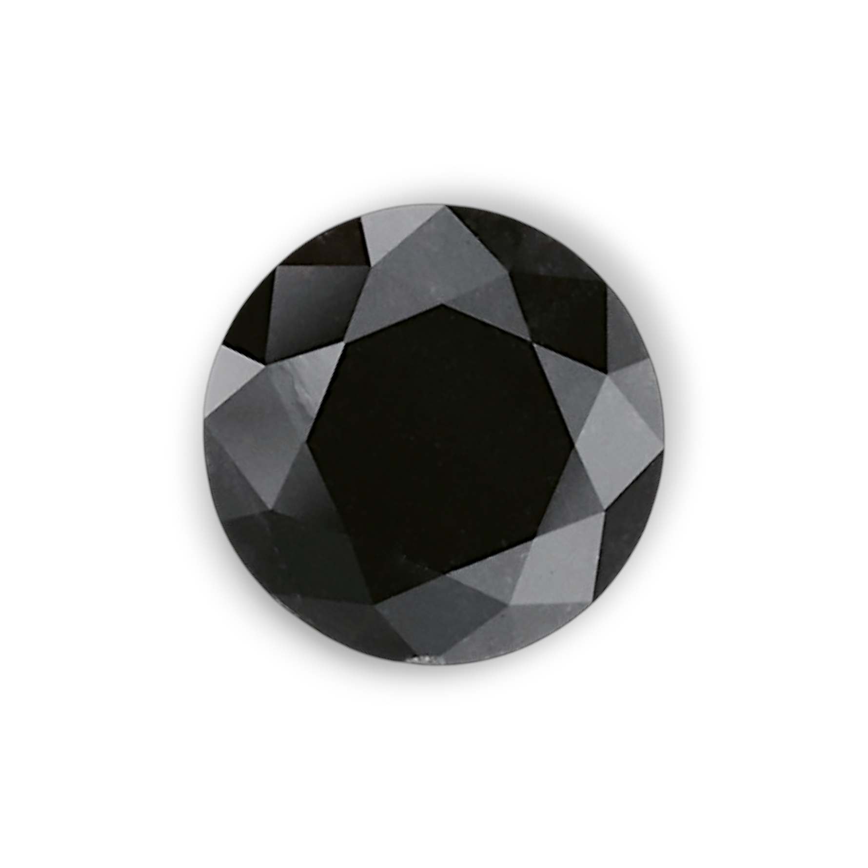 0.82 Carat Natural Black Round Diamond GIA