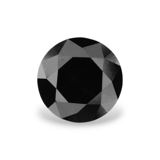 ماسة سوداء طبيعية مستديرة بوزن 1.81 قيراط، مع شهادة GIA