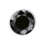 7.54 Carat Natural Black Round Diamond GIA