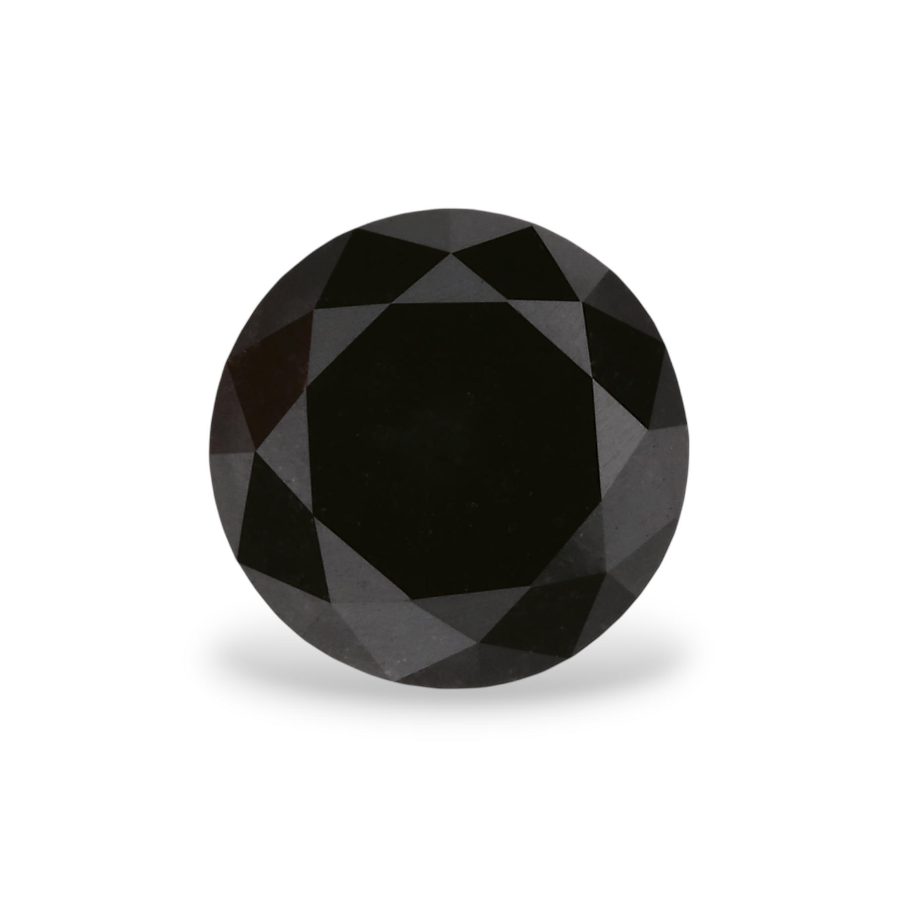 1.69 Carat Natural Black Round Diamond GIA