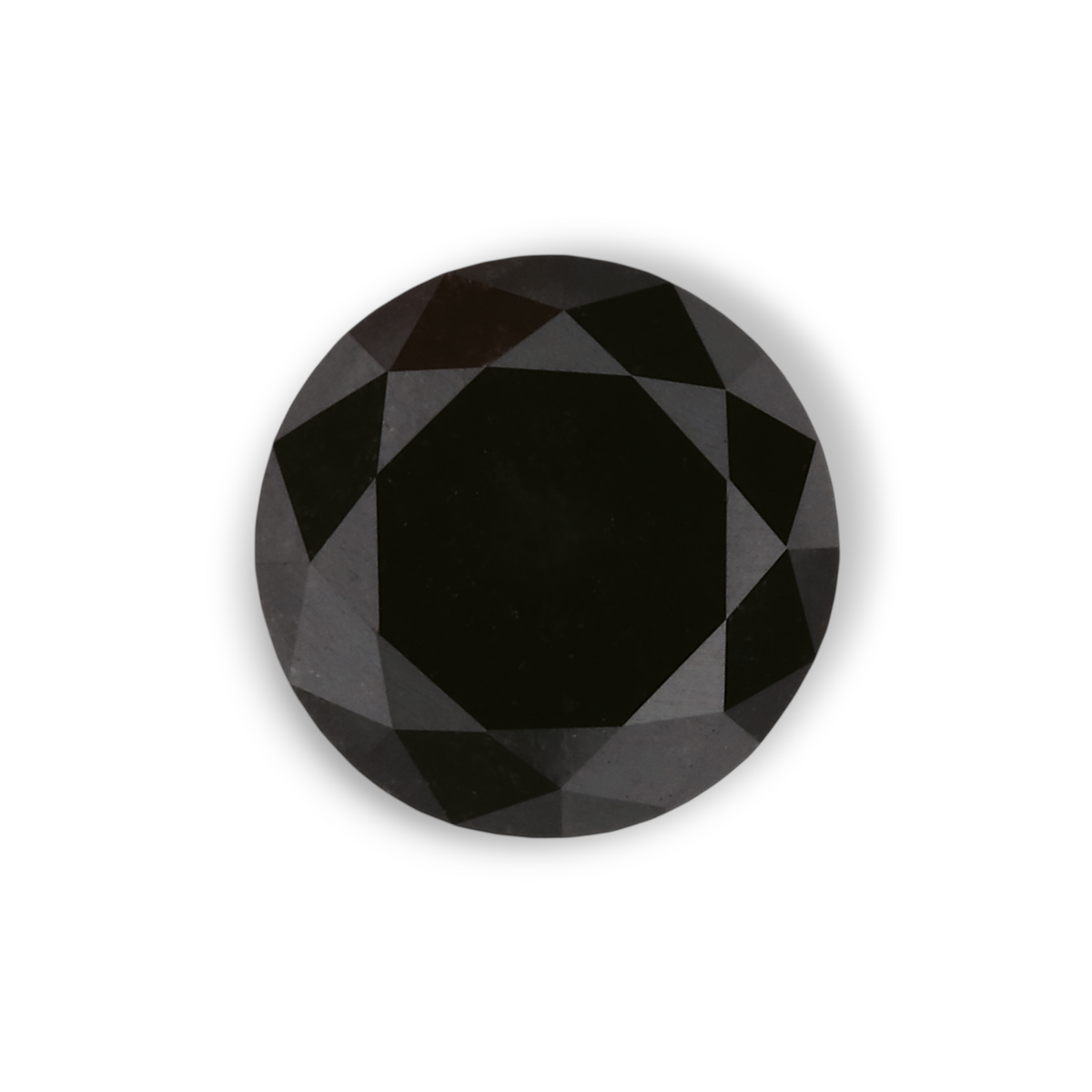 1.69 Carat Natural Black Round Diamond GIA