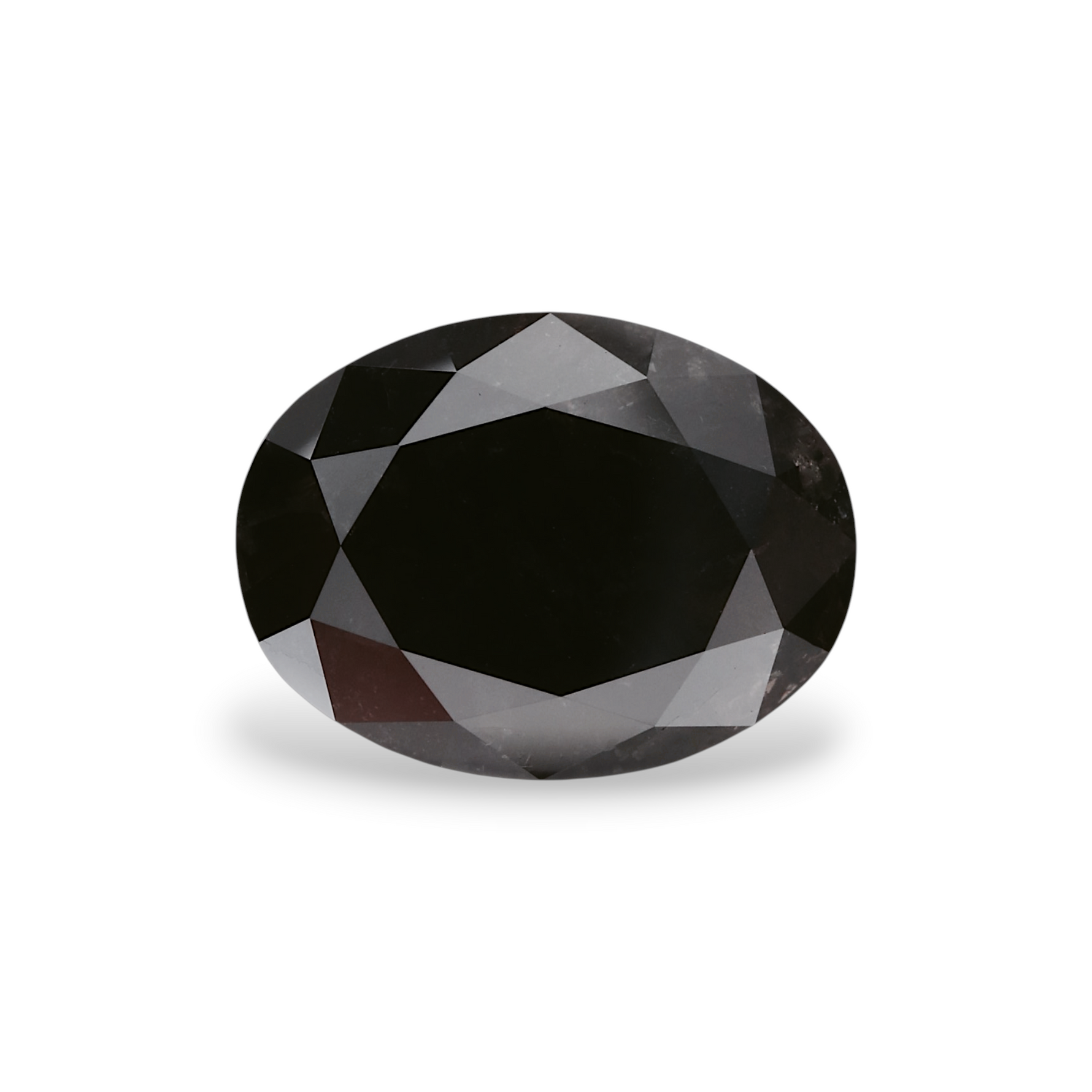 7.89 Carat Natural Black Oval Diamond GIA