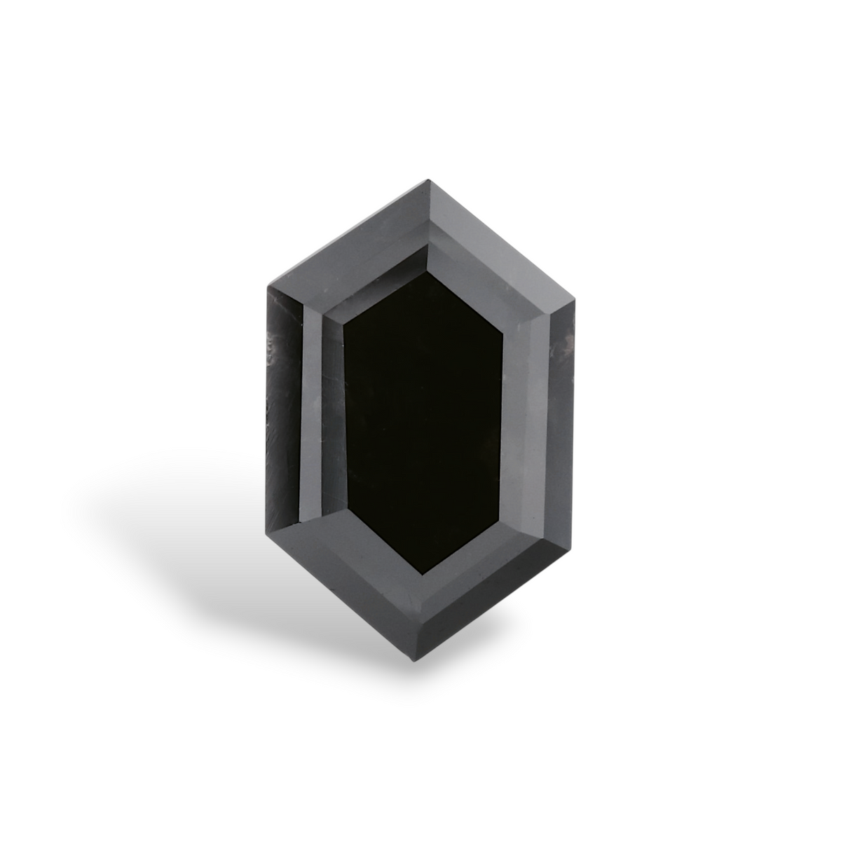 4.64 Carat Natural Black Hexagonal Diamond GIA