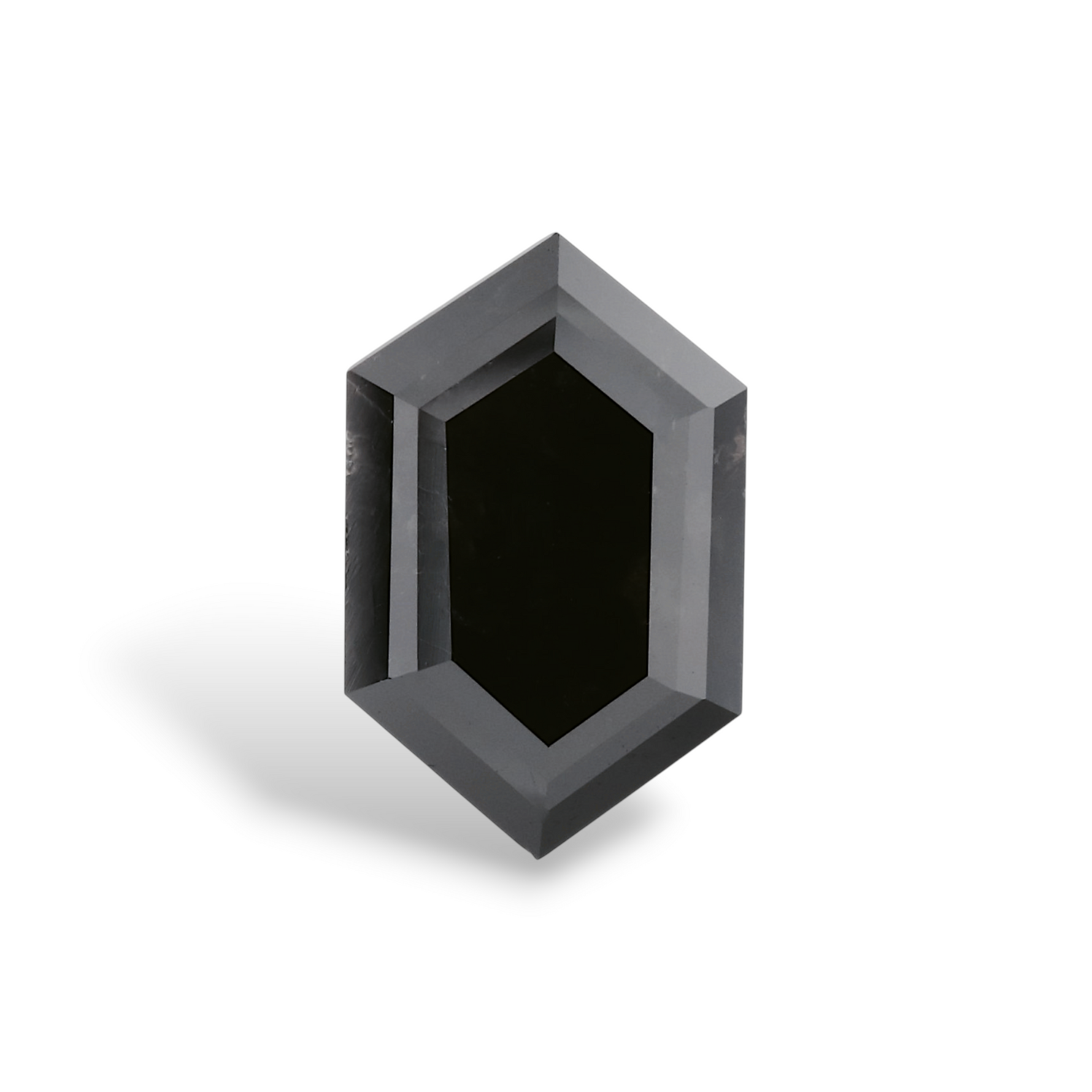 4.64 Carat Natural Black Hexagonal Diamond GIA