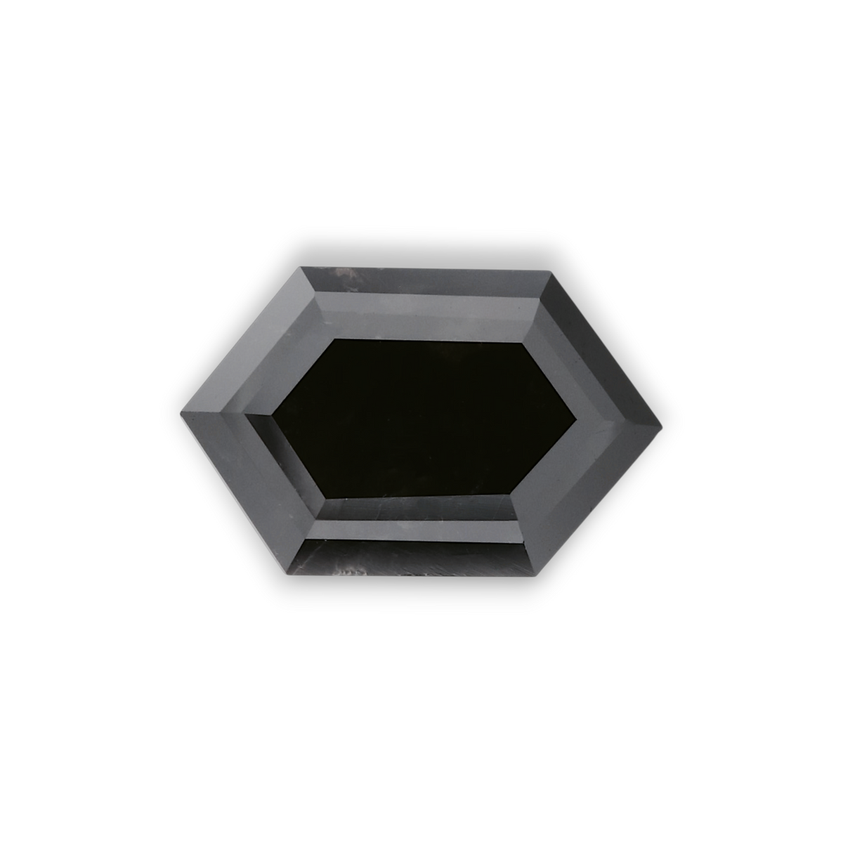 4.64 Carat Natural Black Hexagonal Diamond GIA