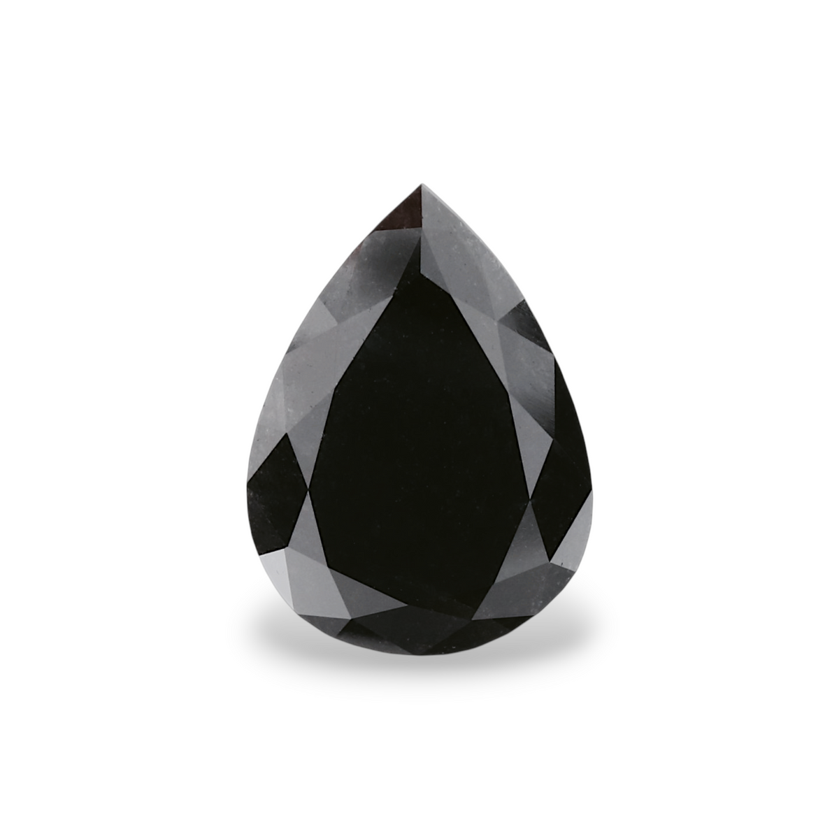 4.42 Carat Natural Black Pear Diamond GIA
