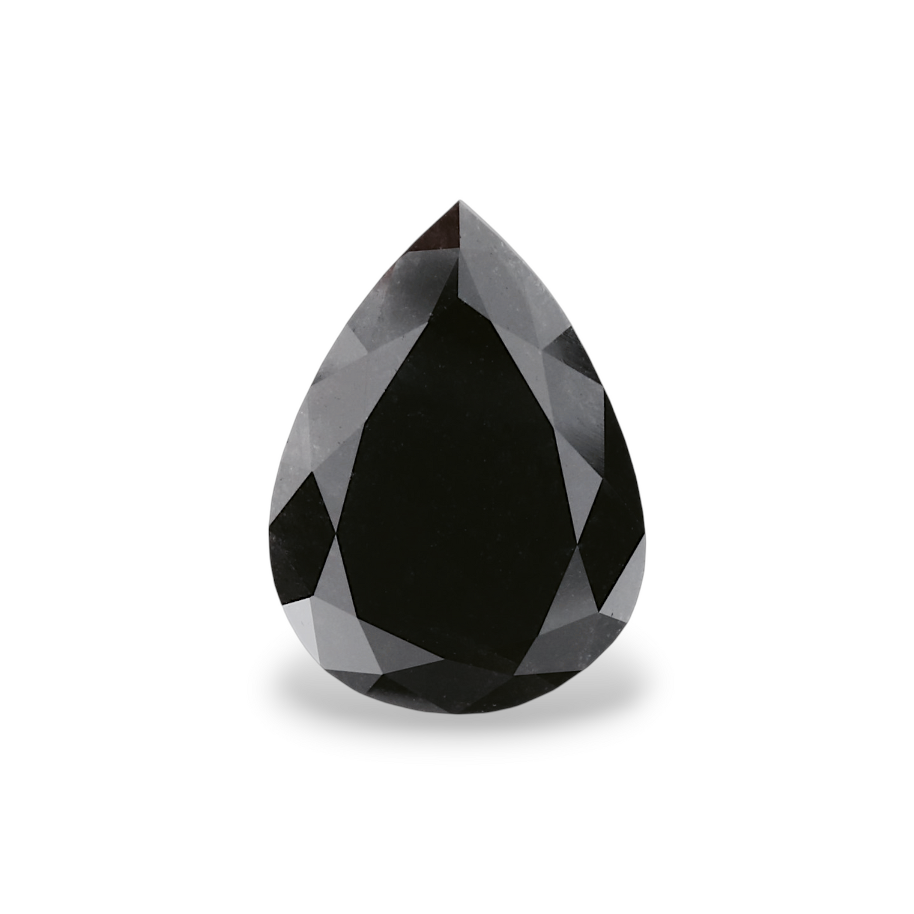 4.42 Carat Natural Black Pear Diamond GIA