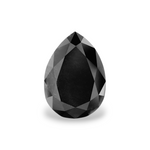 3.46 Carat Natural Black Pear Diamond GIA