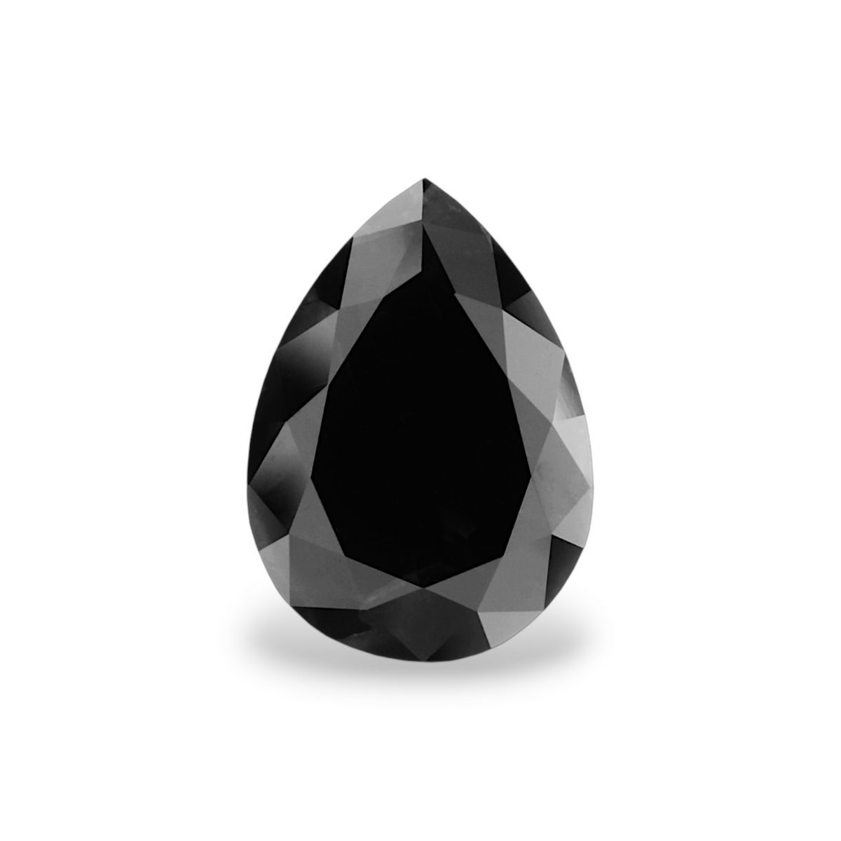 3.07 Carat Natural Black Pear Diamond GIA