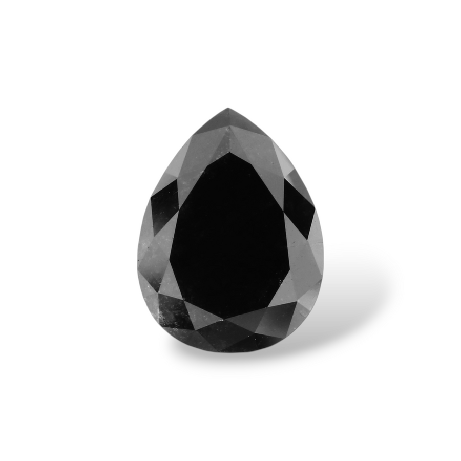2.36 Carat Natural Black Pear Diamond GIA