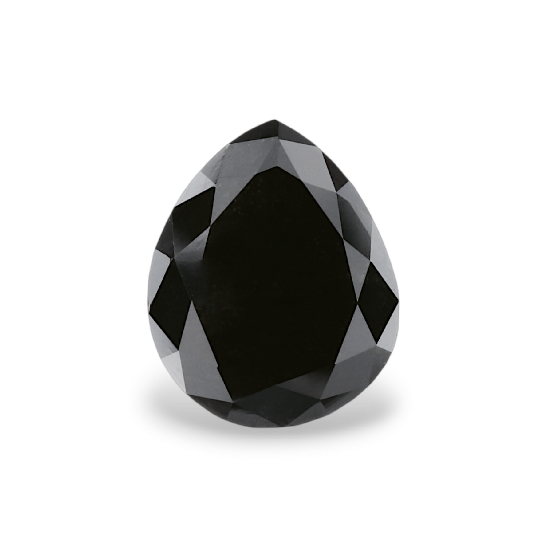 3.13 Carat Natural Black Pear Diamond GIA