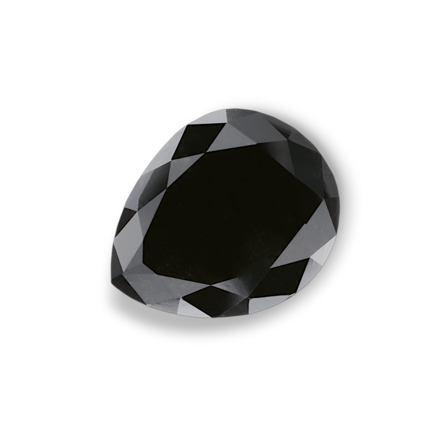 3.13 Carat Natural Black Pear Diamond GIA
