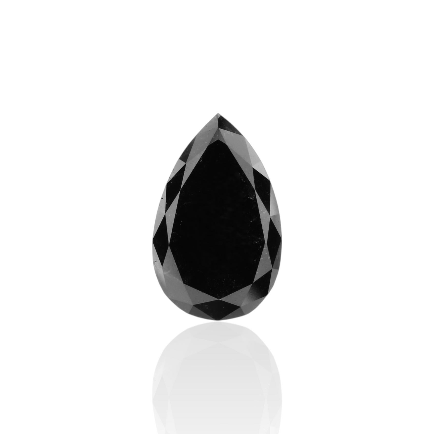 1.51 Carat Natural Black Pear Diamond GIA