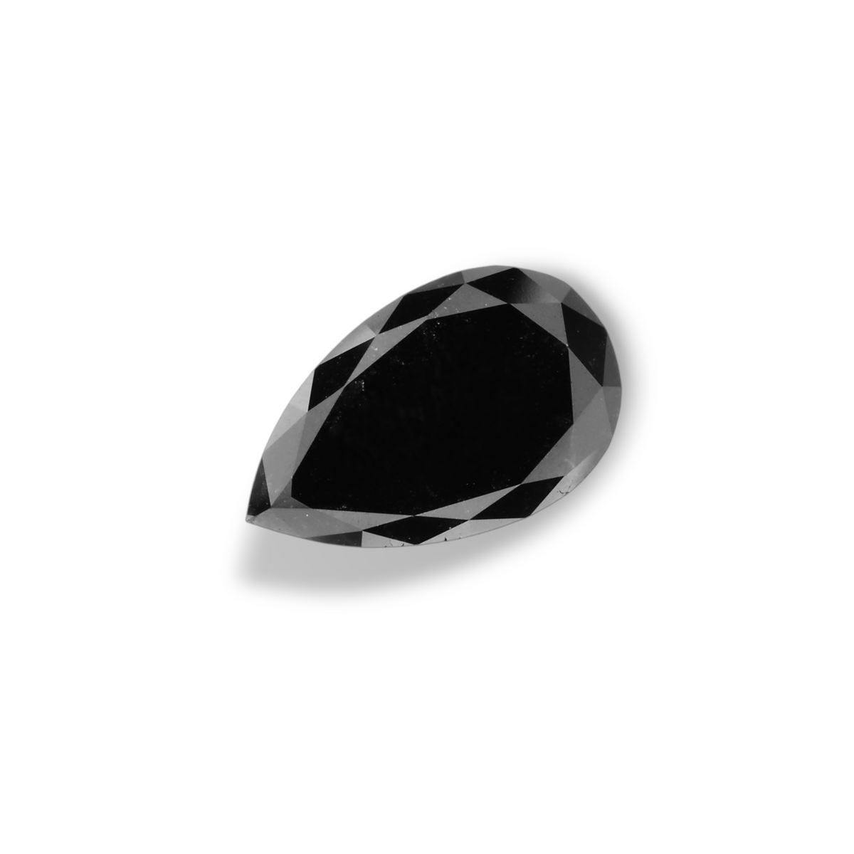 1.51 Carat Natural Black Pear Diamond GIA