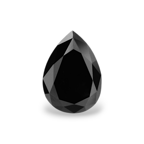 0.6 Carat Natural Black Pear Diamond GIA