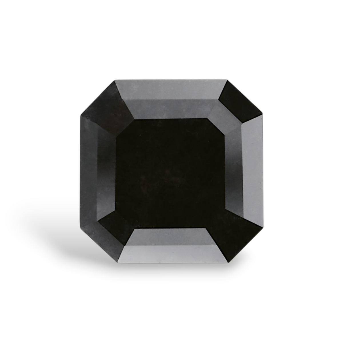 3.24 Carat Natural Black Sq emerald Diamond GIA