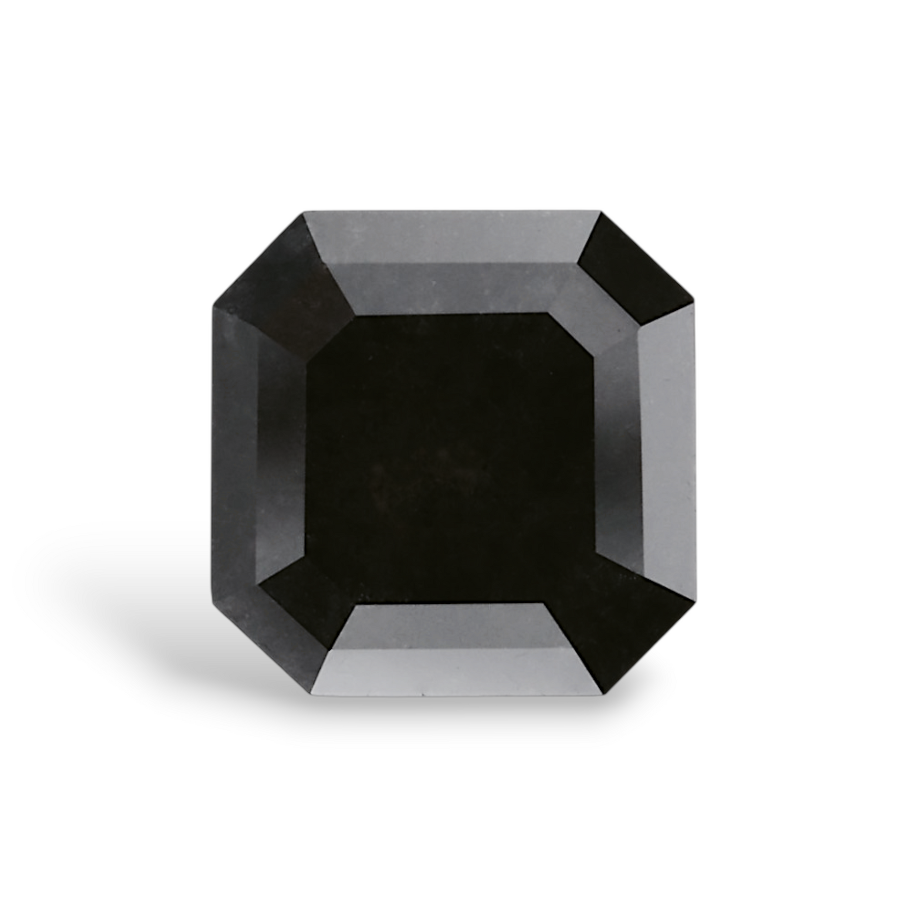 3.24 Carat Natural Black Sq emerald Diamond GIA