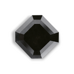 3.24 Carat Natural Black Sq emerald Diamond GIA