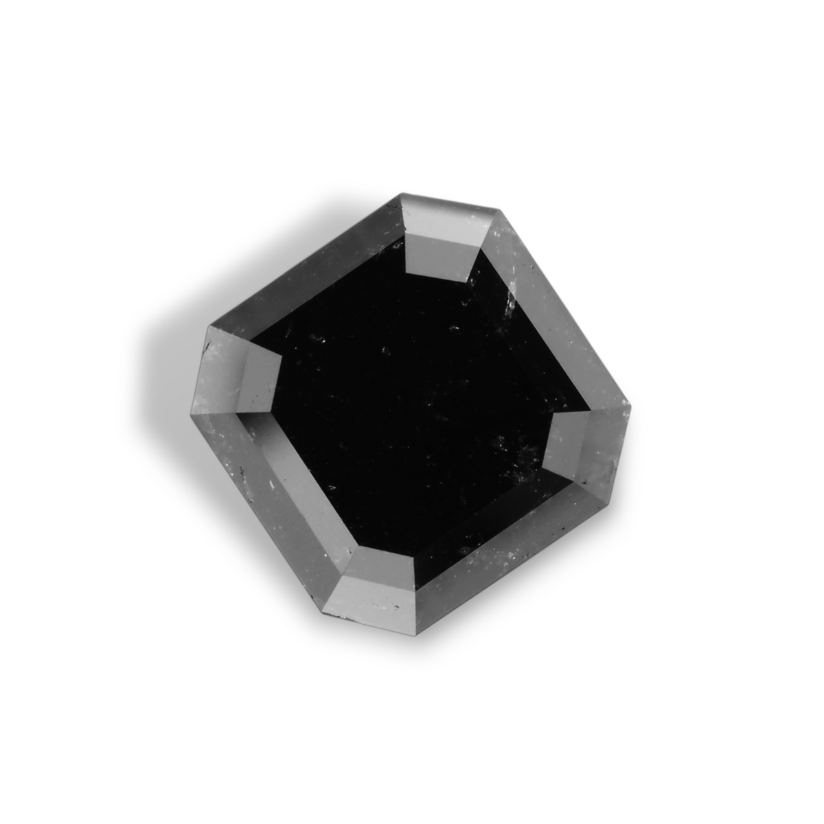 3.31 Carat Natural Black Emerald Diamond GIA