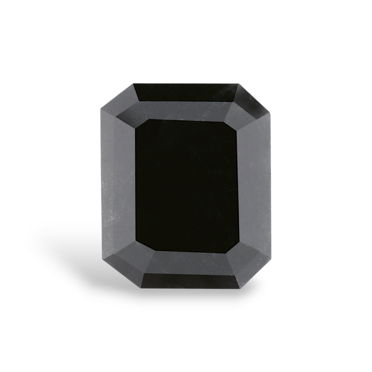 7.21 Carat Natural Black Emerald Diamond GIA