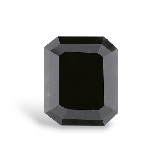 7.21 Carat Natural Black Emerald Diamond GIA