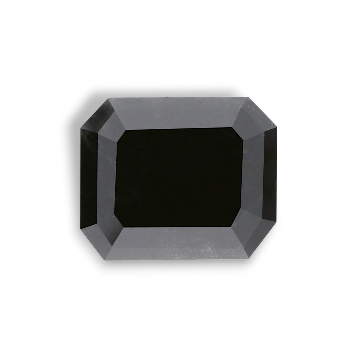 7.21 Carat Natural Black Emerald Diamond GIA