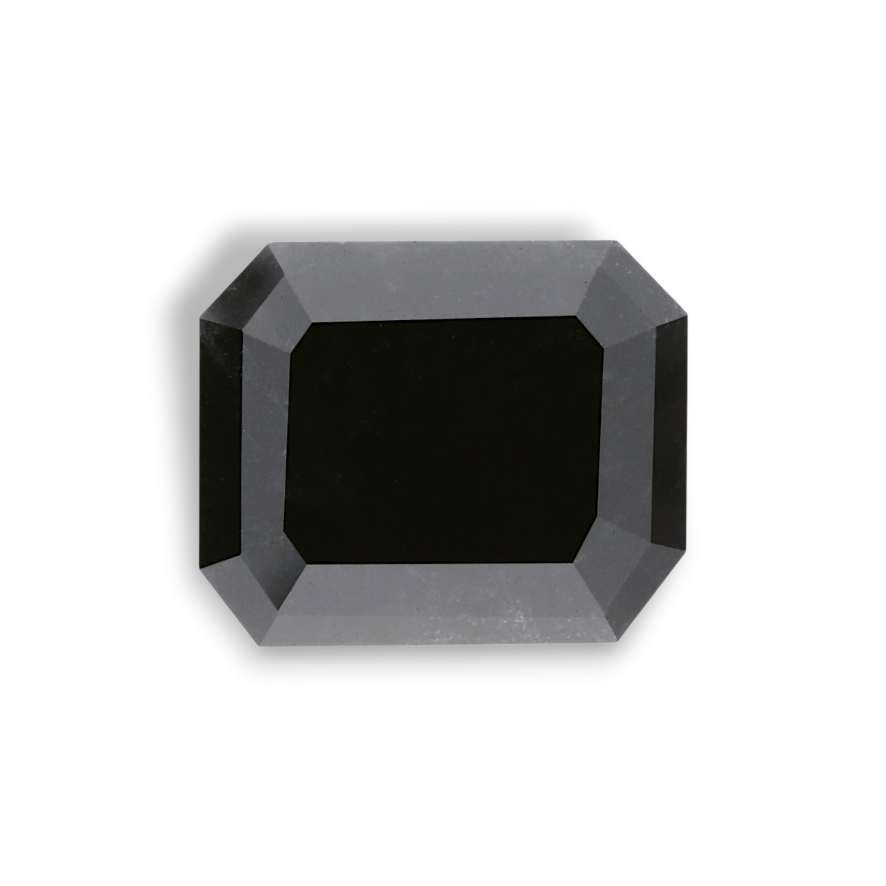 7.21 Carat Natural Black Emerald Diamond GIA