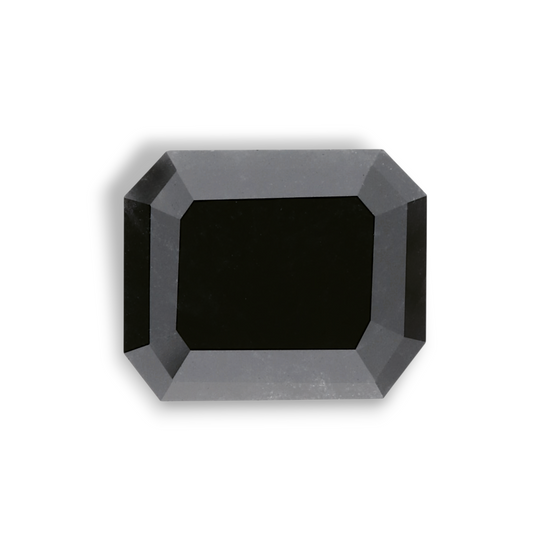 7.21 Carat Natural Black Emerald Diamond GIA