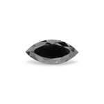 3.97 Carat Natural Black Marquise Diamond GIA