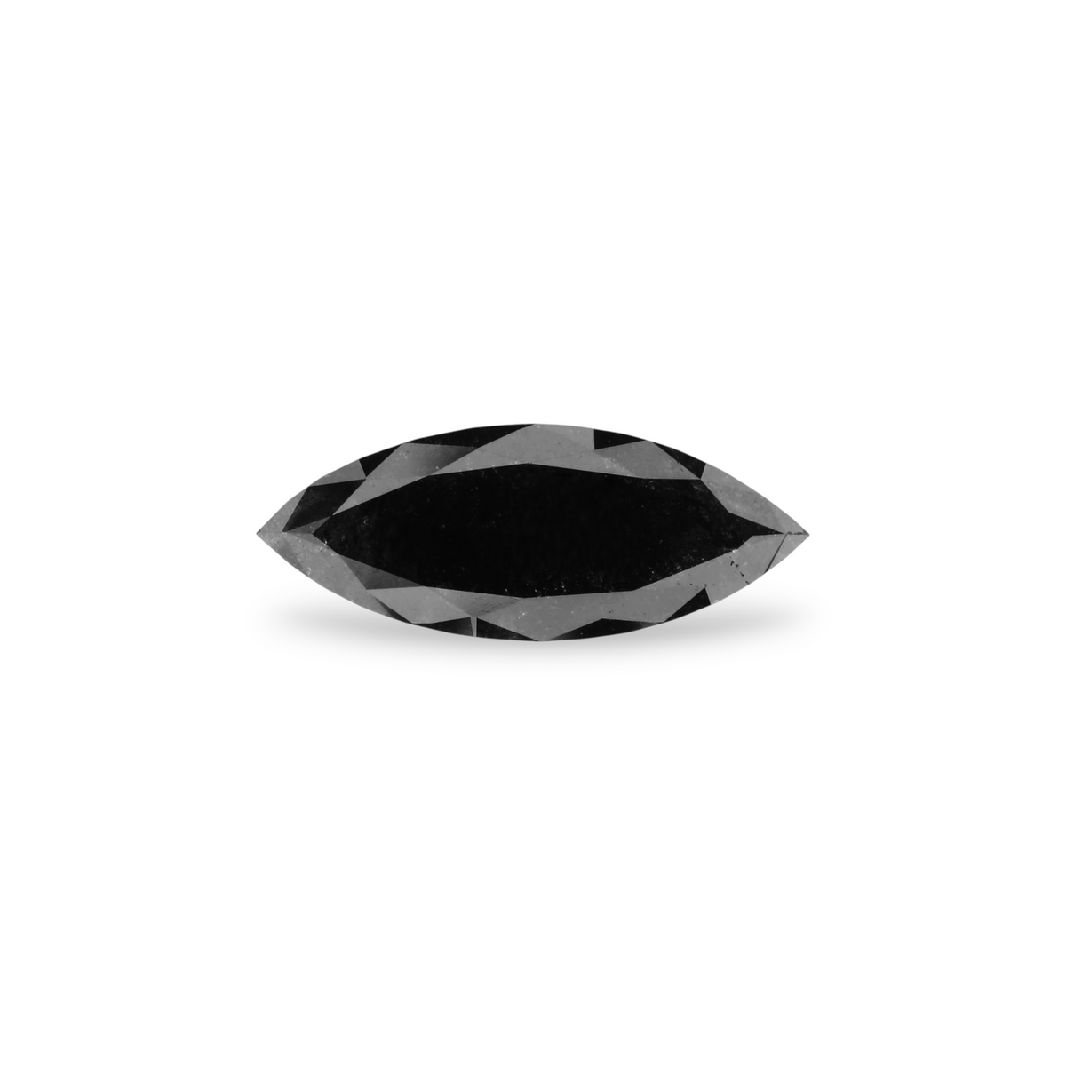 1.45 Carat Natural Black Marquise Diamond GIA