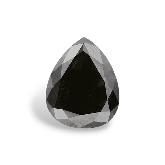 2.29 Carat Natural Black Pear Diamond GIA