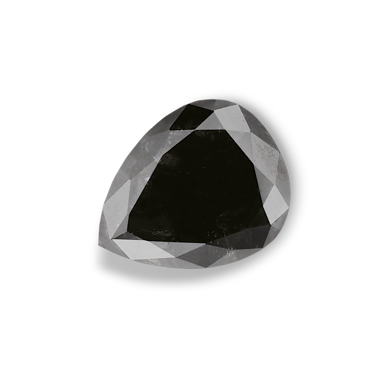 2.29 Carat Natural Black Pear Diamond GIA