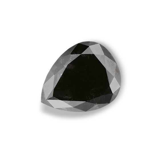 2.29 Carat Natural Black Pear Diamond GIA