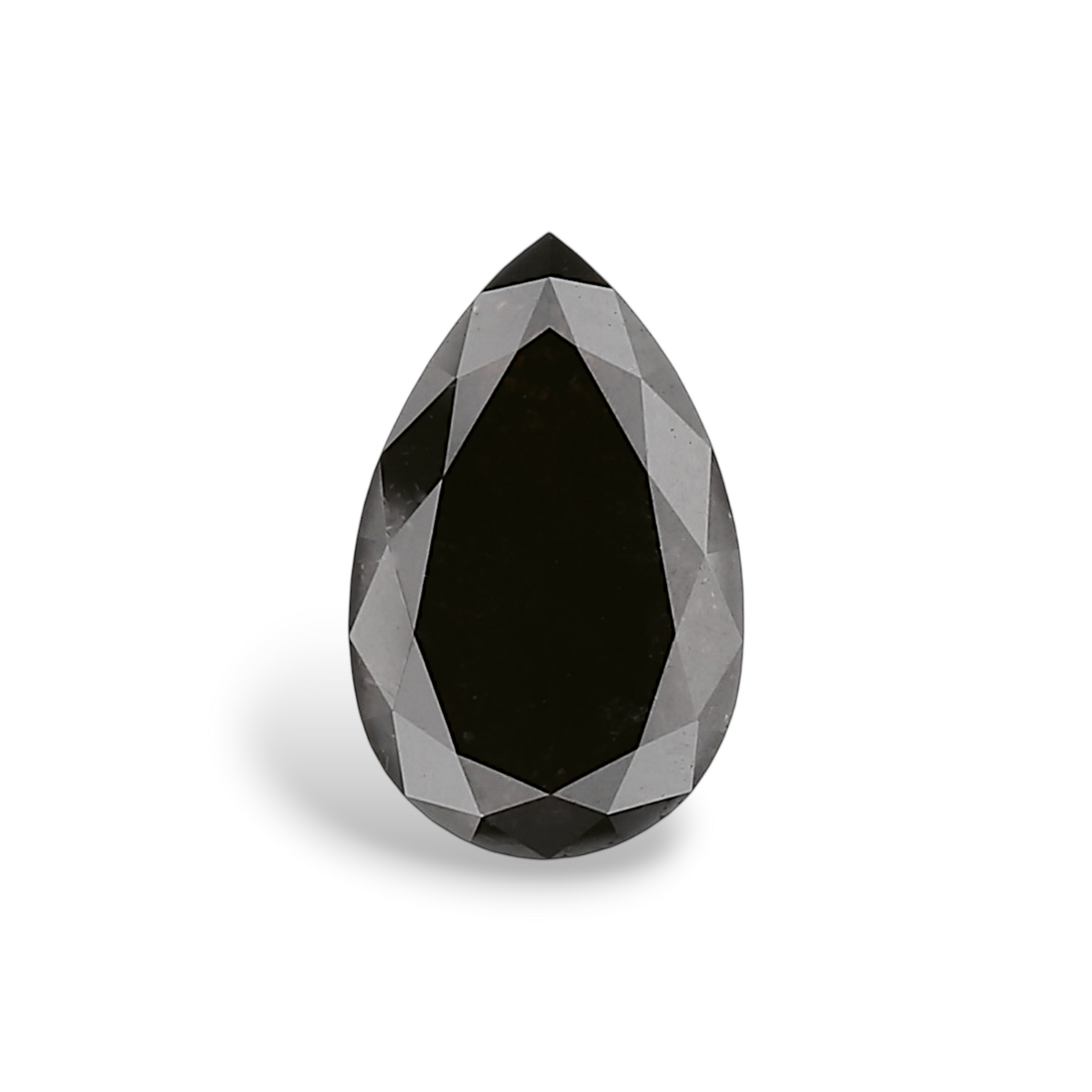 2.64 Carat Natural Black Pear Diamond GIA