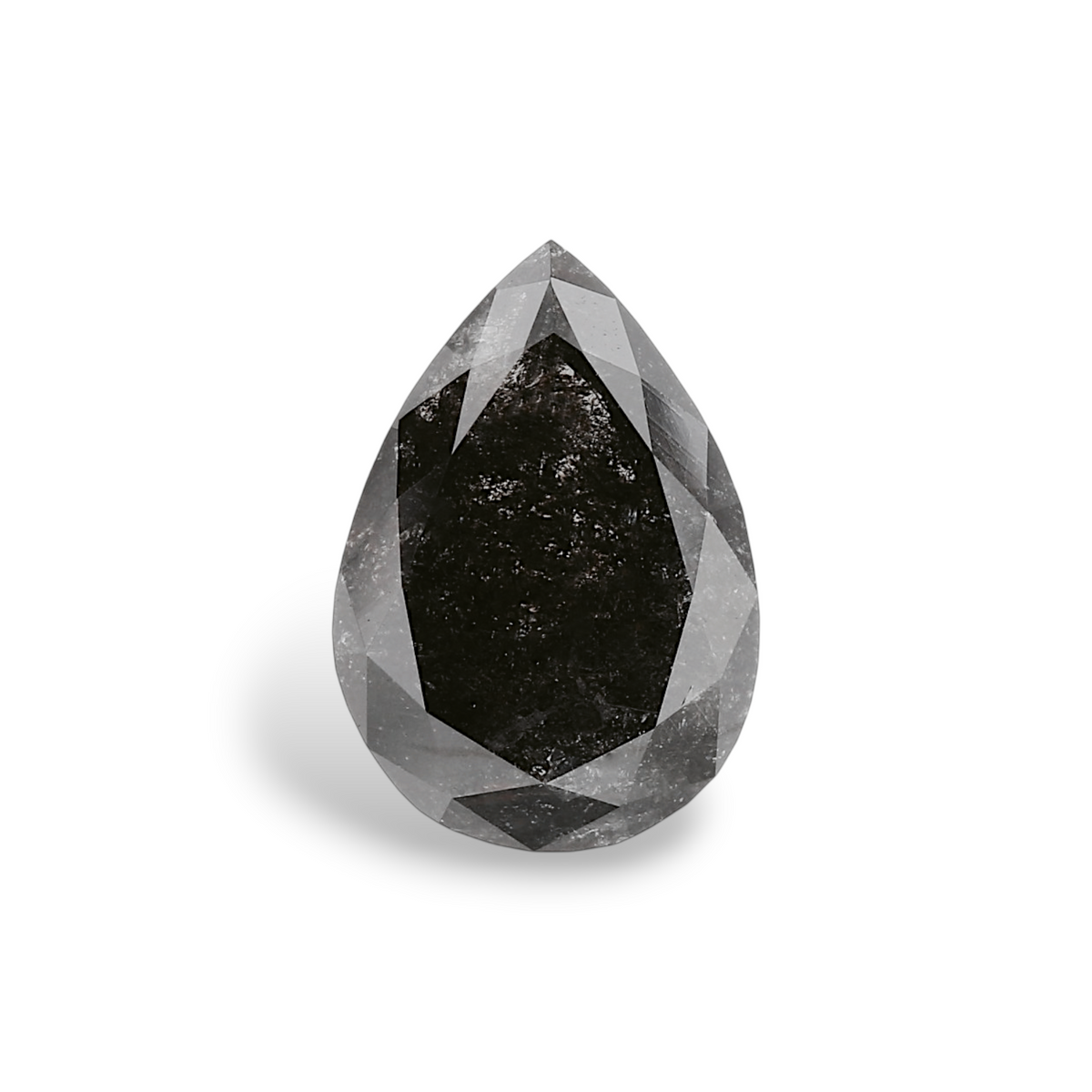 2.34 Carat Natural Black Pear Diamond GIA
